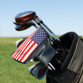 Patriottische Amerikaanse vlag, aangepast golfafde Golfheadcover (Insitu)