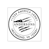 Patriottische Amerikaanse vlag | Aangepast retoura Rubberstempel (Afrduk)