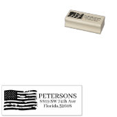 Patriottische Amerikaanse vlag | Aangepast retoura Rubberstempel (Gestempeld)