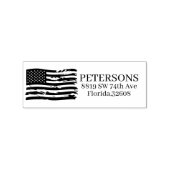 Patriottische Amerikaanse vlag | Aangepast retoura Rubberstempel (Afrduk)