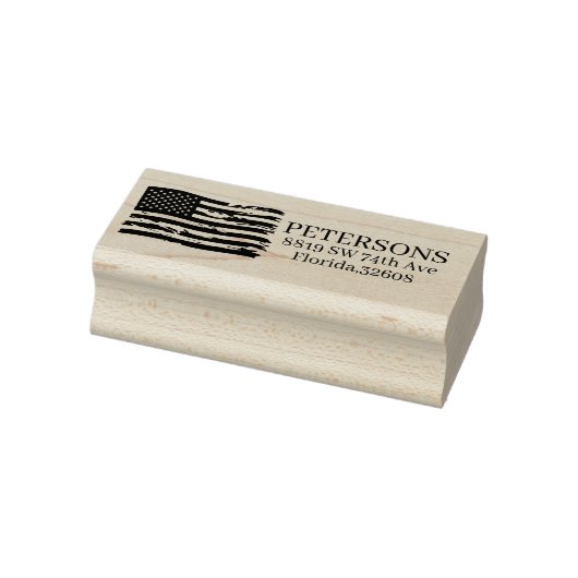 Patriottische Amerikaanse vlag | Aangepast retoura Rubberstempel (Stempel)