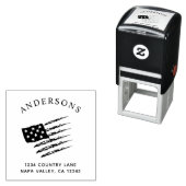 Patriottische Amerikaanse vlag | Aangepast retoura Zelfinktende Stempel (In situ)