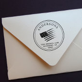 Patriottische Amerikaanse vlag | Aangepast retoura Zelfinktende Stempel