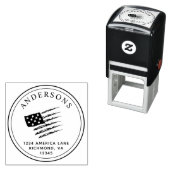 Patriottische Amerikaanse vlag | Aangepast retoura Zelfinktende Stempel (In situ)