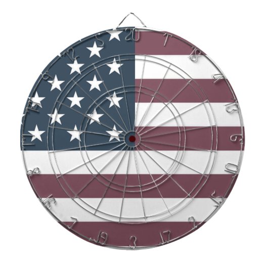 Patriottische Amerikaanse vlag aangepaste dartboa Dartbord (Voorkant)