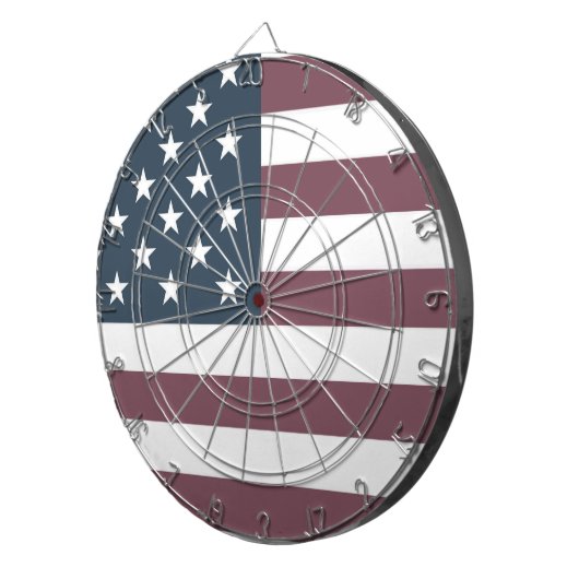  Patriottische Amerikaanse vlag aangepaste dartboa Dartbord (Voorkant Rechts)