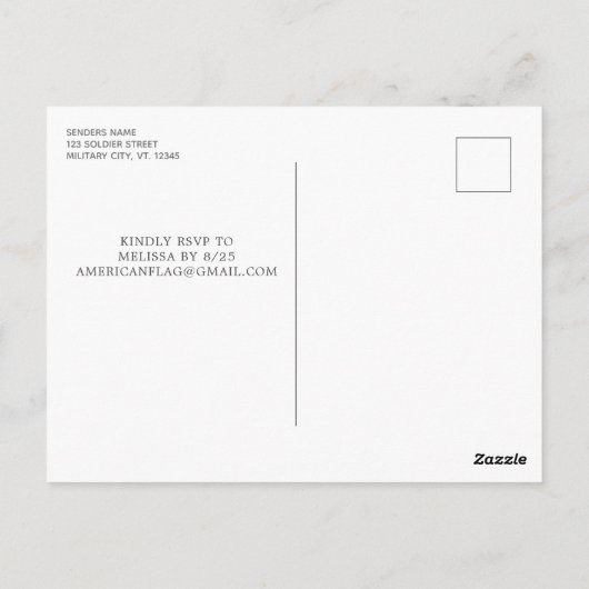 Patriottische Amerikaanse vlag - Aangepaste foto o Briefkaart (Achterkant)