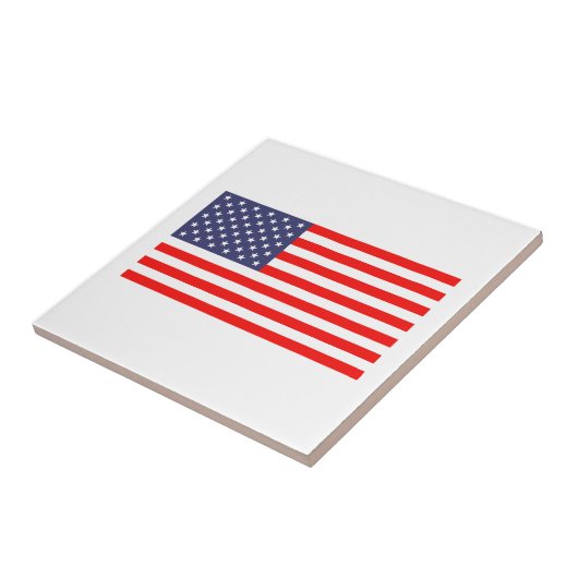 Patriottische Amerikaanse vlag aangepaste keramisc Tegeltje (Zijkant)