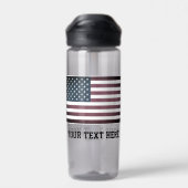 Patriottische Amerikaanse vlag, aangepaste naam wa Waterfles (Achterkant)