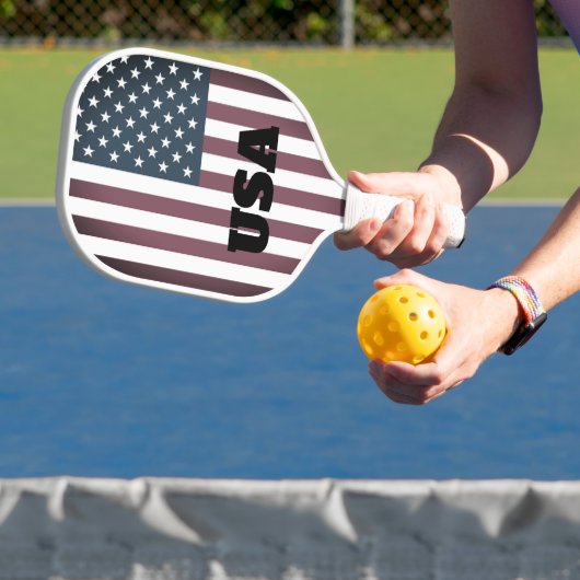 Patriottische Amerikaanse vlag aangepaste pickleba Pickleball Paddle (Insitu)
