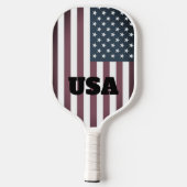 Patriottische Amerikaanse vlag aangepaste pickleba Pickleball Paddle (Achterkant)