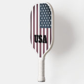 Patriottische Amerikaanse vlag aangepaste pickleba Pickleball Paddle (Links)