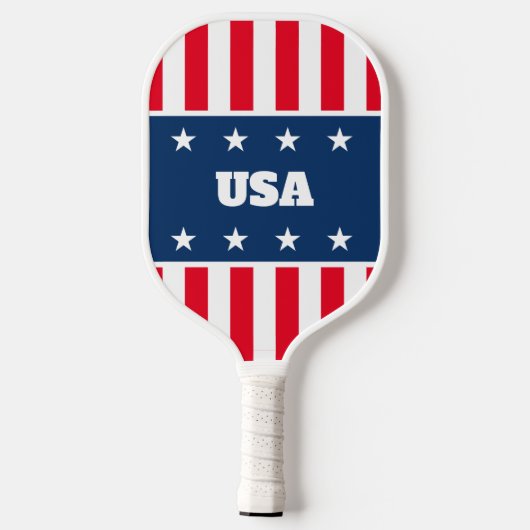 Patriottische Amerikaanse vlag aangepaste pickleba Pickleball Paddle (Achterkant)