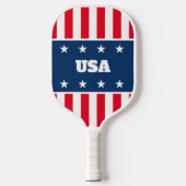 Patriottische Amerikaanse vlag aangepaste pickleba Pickleball Paddle (Voorkant)
