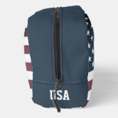 Patriottische Amerikaanse vlag aangepaste reis toi Toilettasje (Rechts)