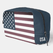 Patriottische Amerikaanse vlag aangepaste reis toi Toilettasje (Rechterhoek)