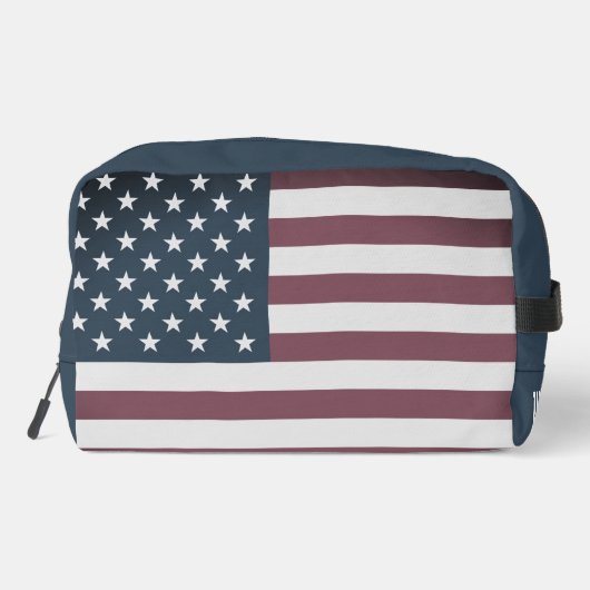 Patriottische Amerikaanse vlag aangepaste reis toi Toilettasje (Achterkant)