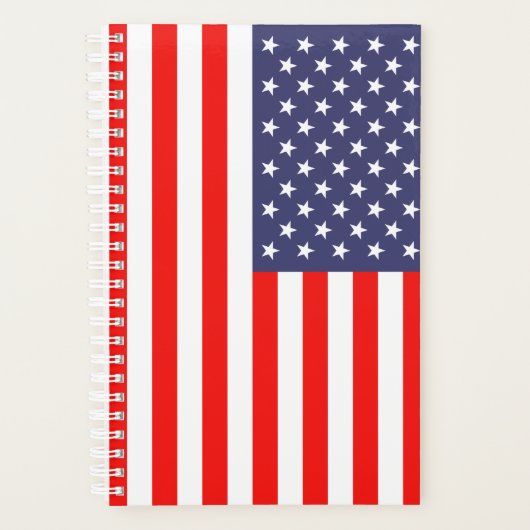 Patriottische Amerikaanse vlag aangepaste spiraalp Planner (Voorkant)