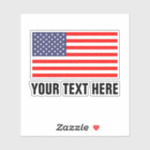 Patriottische Amerikaanse vlag aangepaste vinylsti Sticker (Vel)