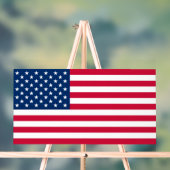 Patriottische Amerikaanse Vlag Acryl Bord (Neutraal)