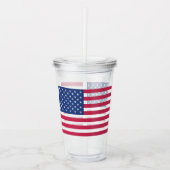 Patriottische Amerikaanse vlag Acryl Drinkbeker (Voorkant)