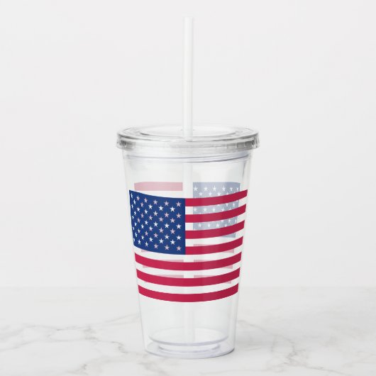 Patriottische Amerikaanse vlag Acryl Drinkbeker (Voorkant)