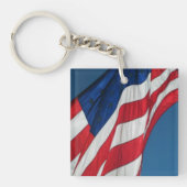 Patriottische Amerikaanse vlag Acrylische Sleutelh Sleutelhanger (Voorkant)