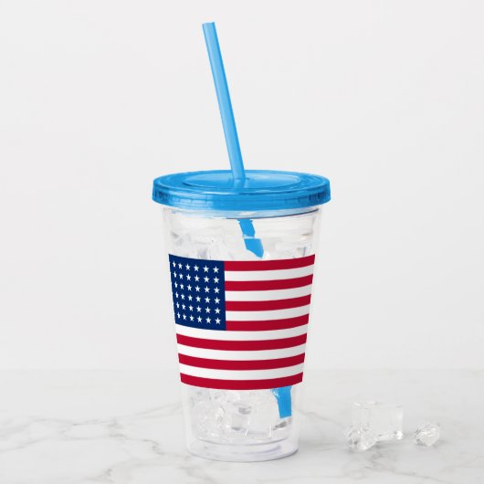 Patriottische Amerikaanse vlag Acryltiumbler Acryl Drinkbeker (Voorkant ijs)