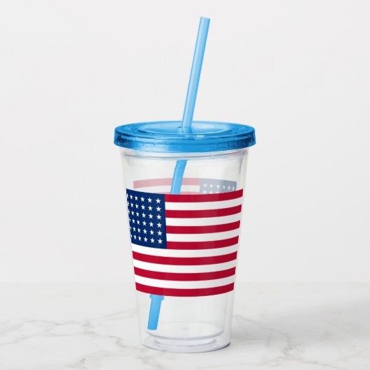 Patriottische Amerikaanse vlag Acryltiumbler Acryl Drinkbeker (Achterkant)
