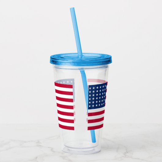 Patriottische Amerikaanse vlag Acryltiumbler Acryl Drinkbeker (Links)