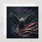 Patriottische Amerikaanse vlag adelaar Feestdagenkaart (Voorkant / Achterkant)