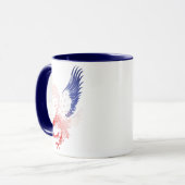 Patriottische Amerikaanse Vlag Adelaar Mok (Voorkant links)