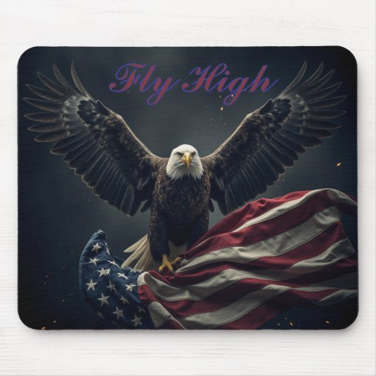 Patriottische Amerikaanse vlag adelaar Muismat (Voorkant)