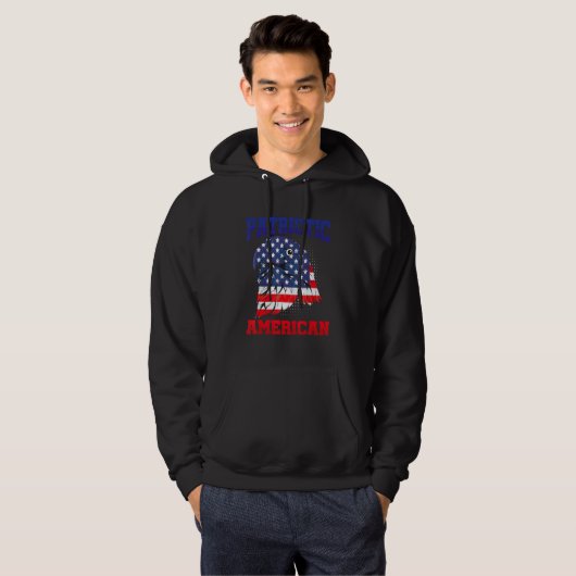Patriottische Amerikaanse Vlag Adelaar Trots Ameri Hoodie (Voorkant volledig)