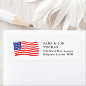 Patriottische Amerikaanse vlag Amerikaanse 4th jul Etiket (Insitu)