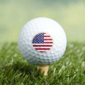 Patriottische Amerikaanse vlag & Amerikaanse Golf  Golfballen (Insitu Shirt)
