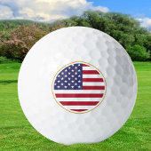 Patriottische Amerikaanse vlag & Amerikaanse Golf  Golfballen