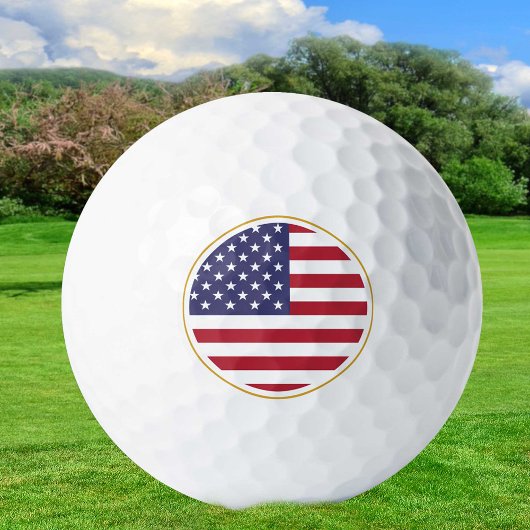 Patriottische Amerikaanse vlag & Amerikaanse Golf  Golfballen