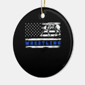 Patriottische Amerikaanse vlag: Amerikaanse vlag: Keramisch Ornament (Links)