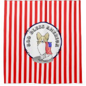 Patriottische Amerikaanse vlag Amerikaanse vlag Pa Douchegordijn (Voorkant)