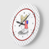 Patriottische Amerikaanse vlag Amerikaanse vlag Pa Grote Klok (Hoek)