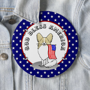 Patriottische Amerikaanse vlag Amerikaanse vlag Pa Ronde Button 6,0 Cm