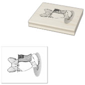 Patriottische Amerikaanse vlag Amerikaanse vlag Pa Rubberstempel (Gestempeld)