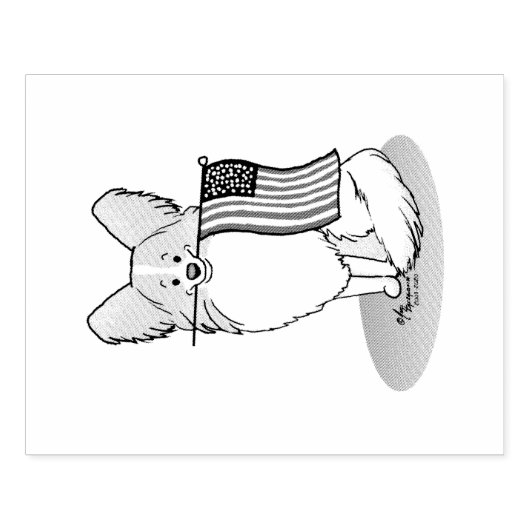 Patriottische Amerikaanse vlag Amerikaanse vlag Pa Rubberstempel (Afrduk)