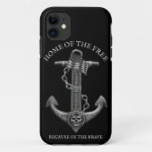 Patriottische Amerikaanse vlag anker piraten nauti Case-Mate iPhone Case (Achterkant)