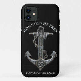 Patriottische Amerikaanse vlag anker piraten nauti Case-Mate iPhone Case