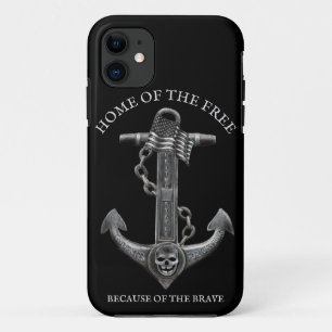 Patriottische Amerikaanse vlag anker piraten nauti Case-Mate iPhone Case