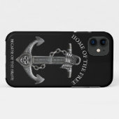 Patriottische Amerikaanse vlag anker piraten nauti Case-Mate iPhone Case (Achterkant (horizontaal))