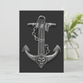 Patriottische Amerikaanse vlag anker piraten nauti Kaart (Staand voorkant)