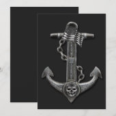 Patriottische Amerikaanse vlag anker piraten nauti Kaart (Voorkant / Achterkant)